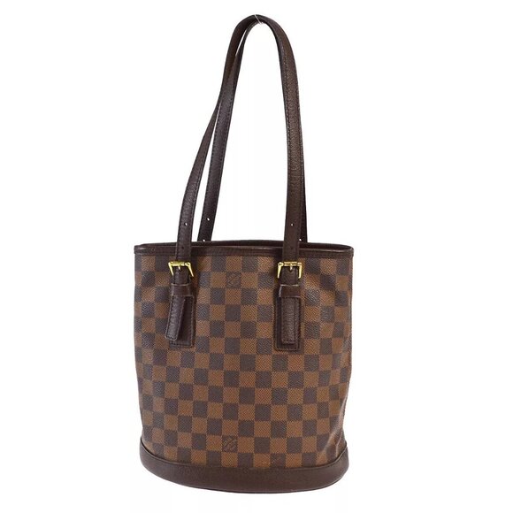 Louis Vuitton MARAIS HAND TOTE BAG DAMIER EBENE - Picture 1 of 9